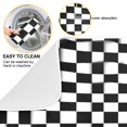 thumbnail image 6 of Iauyy Dish Drying Mat for Kitchen Counter, Super Absorbent & Hanging 16x18 / 18x24 Inch (S/M) Black-and-white Checkered Area, 6 of 8