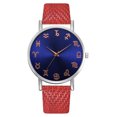 thumbnail image 1 of Lvpai Reloj de Cuarzo de aleación Informal de Moda para Mujer Relojes de Pulsera para niñas con Correa de Cuero (Rojo), 1 of 1