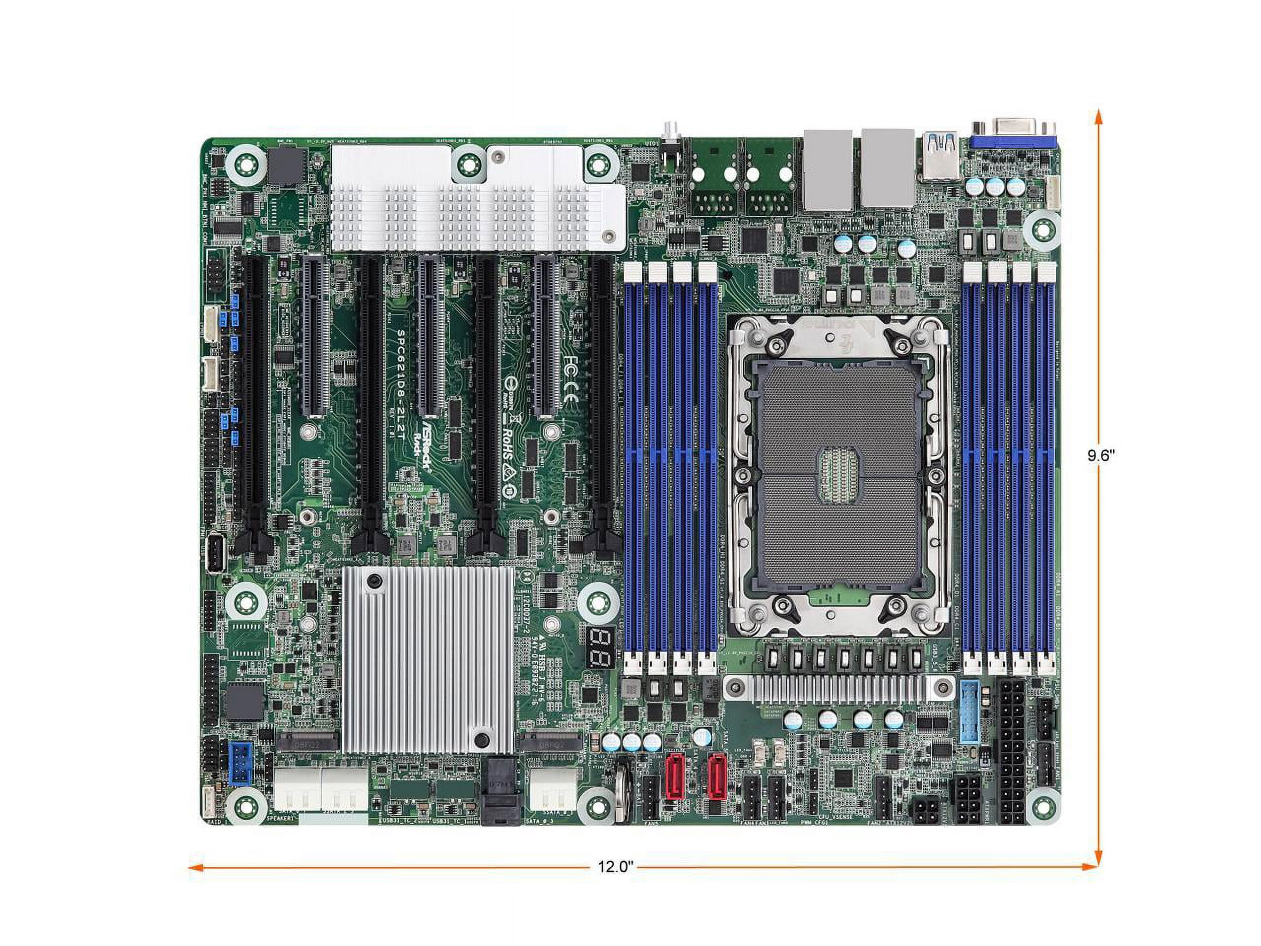 AsRock Rack SPC621D8 ATX Server Motherboard Single Socket P+ (LGA 4189) 3rd Gen Intel® Xeon® Scalable Processors C621A