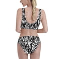 thumbnail image 5 of High Waisted Bikini Sets For Women, Zebra Print Swimsuits Tummy Control, Two Pieces Bathing Suit, 5 of 8