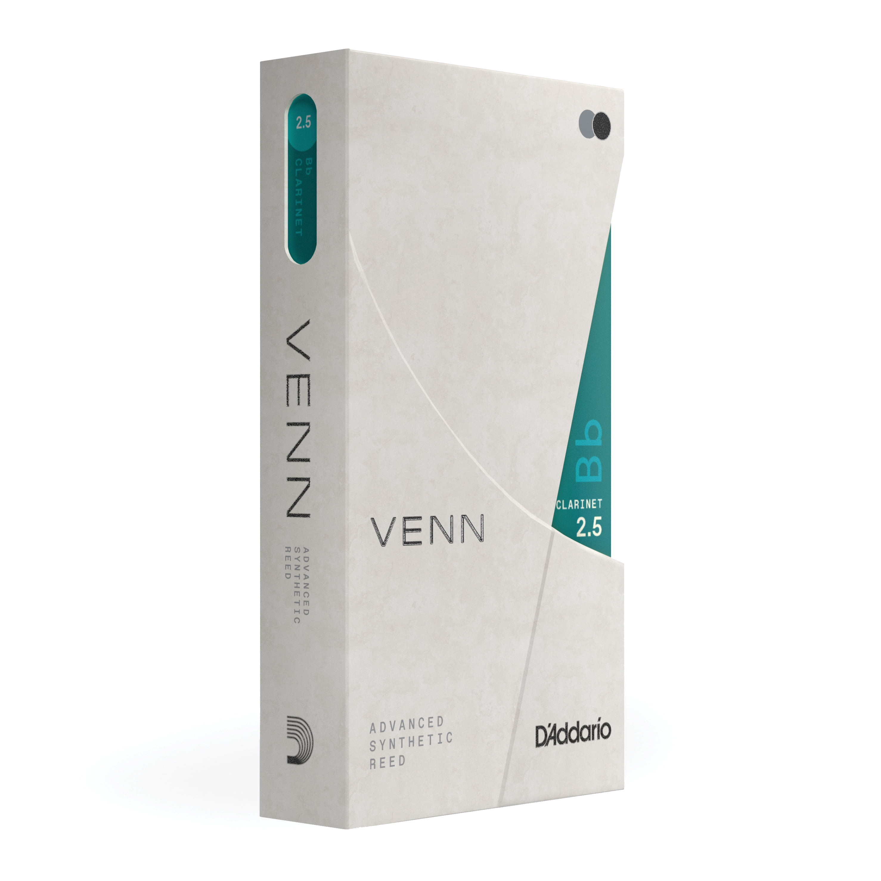 D'addario Venn Synthetic Bb Clarinet Reed, G2, Strength 2.5