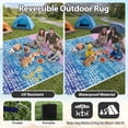 thumbnail image 5 of VUNATE Outdoor Rug 8'x10' Patio Rug Waterproof Woven Plastic Outdoor Mat for Picnic RV Porch Camping Reversible Outside Rug Blue and Pink, 5 of 7