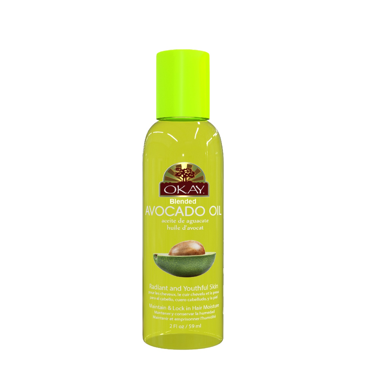 Okay Blended Avocado Oil for Hair & Skin 2 Oz.,Pack of 2