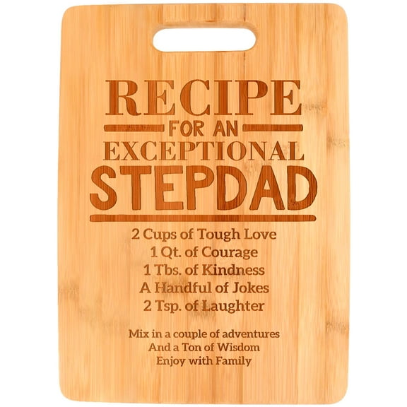ThisWear New Stepdad Recipe for An Exceptional Stepdad Big Rectangle Bamboo Cutting Board