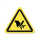 thumbnail image 1 of Señal de advertencia de peligro de salpicaduras químicas, autoadhesiva, PVC, 10 x 10 cm, 1 of 1