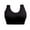 Black, variant on Jacenvly Sports Bras for Women Wireless Solid Push-Up Bra Women Bras Pack Breathable Soft Comfortable Sports Bras - Padded Seamless High Impact Support for Yoga Workout Fitness