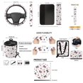 thumbnail image 6 of Qpednta 15Pcs Patriotic Bow Car Seat Covers Full Set Universal, Automotive Protector Set with Steering Wheel Cover, Seat Belt Cover, Trash Bin, Coasters, Air Vent Pouch, Universal for Sedans Suvs, 6 of 7