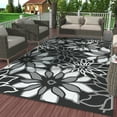 thumbnail image 4 of KUETH 5'x 8' Outdoor Waterproof Rug Plastic Floral Mat Easy cleaning Durable Fashion Recyclable Material, 4 of 6