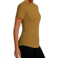 thumbnail image 3 of Uootdi T Shirts for Women Short Sleeve Solid Running Tops Daily Active Style Quick Dry Breathable Fitted Shirts Gift, 3 of 7