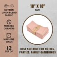 thumbnail image 7 of Fingercraft Cloth Napkin, Solid Color Cotton Linen Blend Table Napkins, Soft and Absorbent Fabric, Set of 12, Blush Pink, 7 of 7