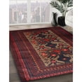 thumbnail image 3 of Ahgly Company Machine Washable Indoor Rectangle Traditional Sepia Brown Area Rugs, 2' x 5', 3 of 7