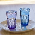 thumbnail image 4 of Cupture Diamond Plastic Tumblers, 24 oz / 14 oz, 8-Pack (Assorted Colors), 4 of 13