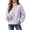 Purple, variant on LUVDA Women's Stripe Fleece Jacket Full Zip Stand Collar Cozy Casual Fall Winter