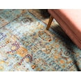 thumbnail image 6 of Unique Loom Tremolo Austin Rug Light Blue/Cream 6' 1" Round Border Bohemian Perfect For Dining Room Entryway Bed Room Kids Room, 6 of 9