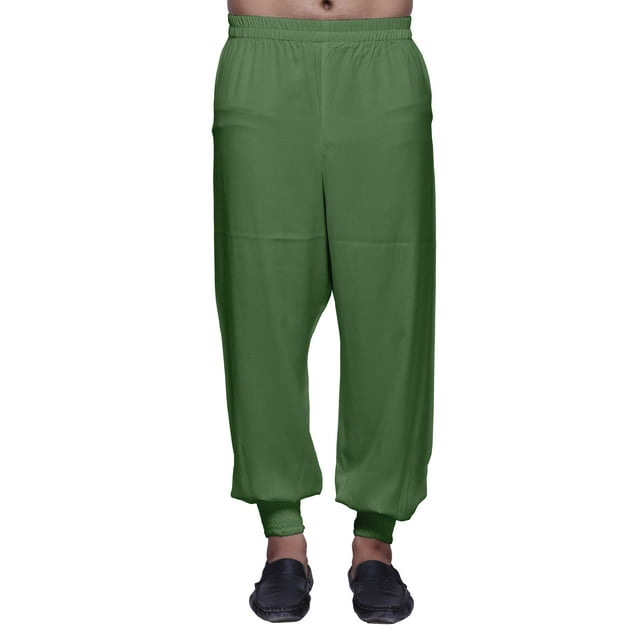 Atasi Readymade Adjustable Elastic Pajama For Mens Solid Rayon Harem Bottom Pant