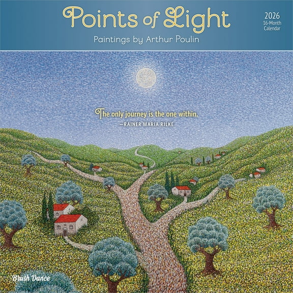 Points of Light | 2026 12x24" (Hanging) Wall Calendar | Plastic-Free | Brush Dance