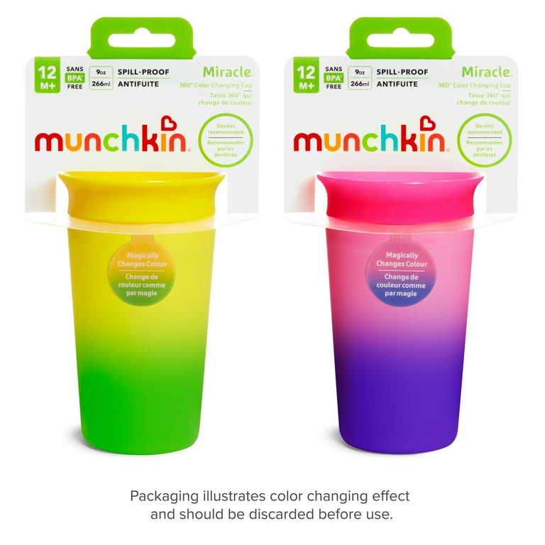 Munchkin® Miracle® 360° Color Changing Sippy Cup, 9 oz, Pink