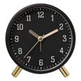 thumbnail image 1 of Quartz Alarm Clock Simple Silent Desktop Round Creative Pointer Table Clock, 1 of 4