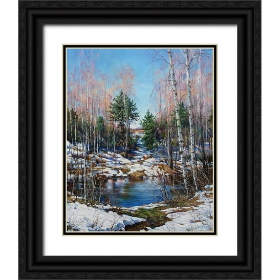 Cernov, Ivan 15x18 Black Ornate Wood Framed with Double Matting Museum Art Print Titled - Breath of March