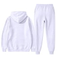 thumbnail image 5 of Hearthz Fleece Sweatsuits for Men 2 Piece Tracksuit Long Sleeve Drawstring Fuzzy Jogging Suit Hooded Set Athletic Men Sweatsuits White XXXL, 5 of 7