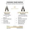 thumbnail image 6 of Beauty Power Precision Slant Tip Eyebrow Tweezers, Stainless Steel, Gold, With Storage Tube, 6 of 7
