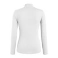 thumbnail image 5 of Womens Long Sleeve Tops Women's Close Fitting Solid Color Round Neck Stand Up Collar Top Base Shirt T-shirt With Velvet Base Long Sleeved Round Neck Top/shirt,White,L, 5 of 5