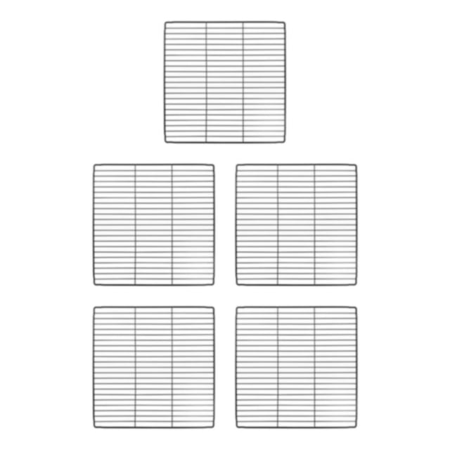 Transemion Portable Pet Playpen Panel Cage Fence Metal Guinea pig Wire dense black Grid 5Set