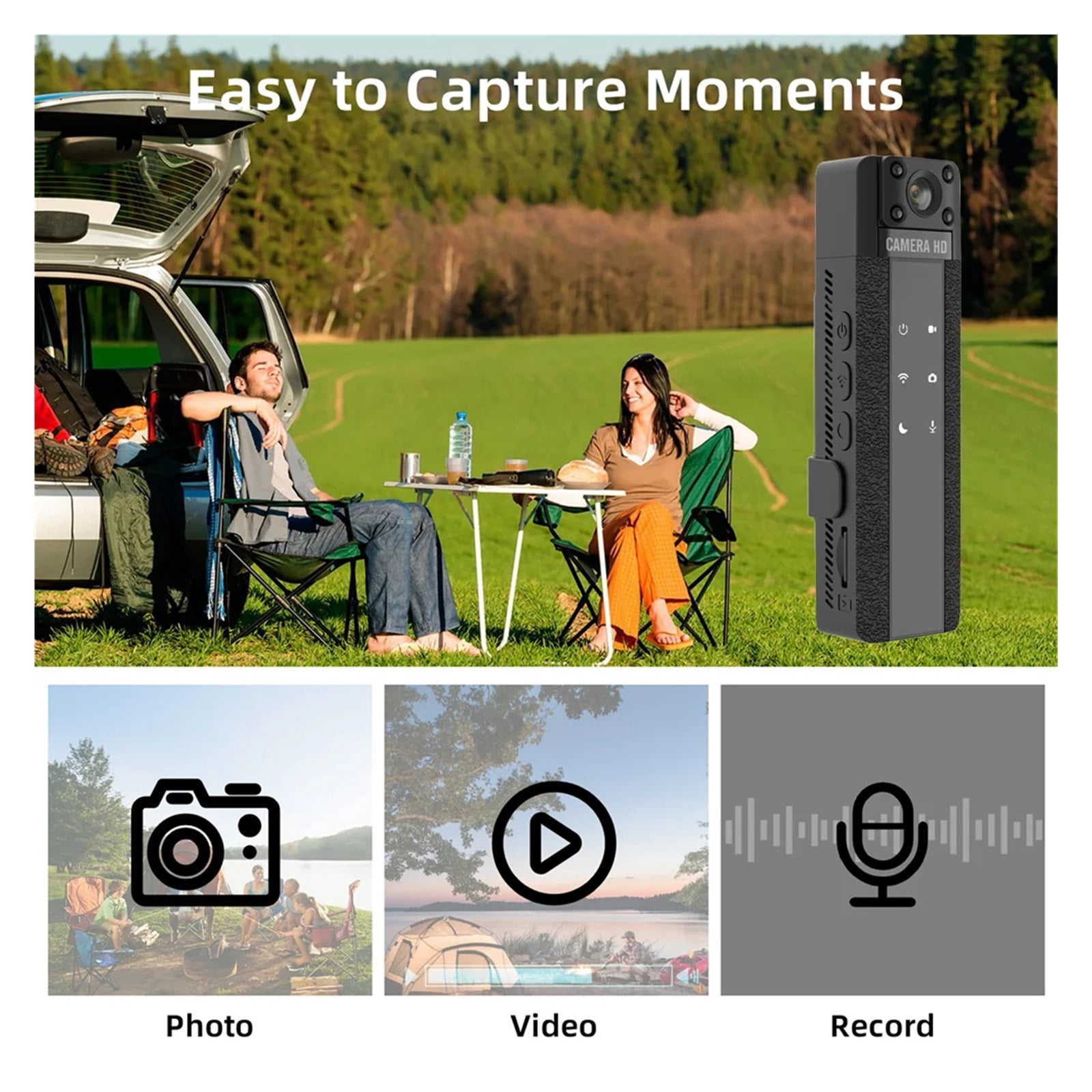 L16 Mini Camera 1080P Portable Digital Video Recorder 180 Rotating Lens Body Camera Night Vision DVR Miniature Camcorder ,Ultra HD