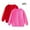 Hot Pink, variant on OGLCCG 2-Pack Unisex Kids Crewneck Sweatshirt Long Sleeve Cotton Pullover Tops For Boys and Girls Lightweight Thin Solid Color Shirts 1-11 Years