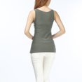 thumbnail image 4 of Tank Tops for Women Plus Size Sequin Slim Round Neck Tank Top Gray L, 4 of 6