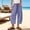Purple, variant on QSAWXQZ Womens Barrel Leg Capri Pants Drawstring Waist Pockets Cotton Linen Summer Casual Trousers L