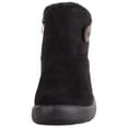 thumbnail image 2 of ABSOLUTE FOOTWEAR Womens Lightweight Faux Suede Faux Fleece Slip On Zip Up Ankle Boots - Black - US 5, 2 of 7