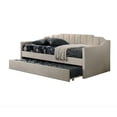 thumbnail image 2 of Oren Twin Daybed with Staircase Headboard, Beige Channel Tufted Fabric, 2 of 6