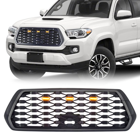 AMERICAN MODIFIED Mesh Grille w/Lights for 2016-2023 Tacoma, Matte Black