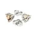 thumbnail image 2 of 14K Solid Gold Push Back Stud Earrings for Women | 1.5 cttw Heart Cut Yellow Moissanite | White Gold, 2 of 5
