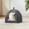thumbnail image 2 of Cat Bed Bedsure 2 en 1 Cat Cave House, tienda de campaña con almohada, gris oscuro, 2 of 6