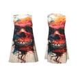 thumbnail image 7 of Yiaed Abstract Colorful Skull Art Print Women's Sleeveless Dress, Loose Fit Summer Dress, Casual Sleeveless Dress for Women, 7 of 7
