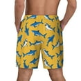 thumbnail image 4 of Balery Shark Print Mens Swim Trunks Swim Shorts for Men Quick Dry Inseam Beach Shorts with Compression Liner Pocket-Large, 4 of 9