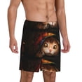 thumbnail image 2 of Sikiie Animal Cat Mens Pajama Shorts, Lightweight Lounge Pant with Pockets Soft Sleep Pj Shorts for MenXX-Large, 2 of 6