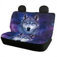 thumbnail image 2 of Xoenoiee Wolf Galaxy Print Car Seat Covers Front and Rear Bench Protector, Universal Fit, Durable Washable Polyester Auto Interior Accessoies Car Seat Cover Full Set, Pack of 4, 2 of 7