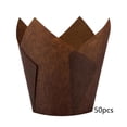thumbnail image 3 of KOYPTL 50PCS Tulip Cupcake Liners Muffin Liners for Baking,Parchment Paper Cups Greaseproof Cupcake Wrappers,Sturdy Easy to Use for Party Holiday Christmas Easter Homemade Bakery Standard Size Coffee, 3 of 7