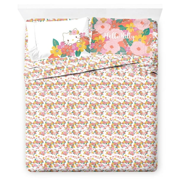 Juego de sábanas Jay Franco Hello Kitty Queen con sábana bajera ajustable