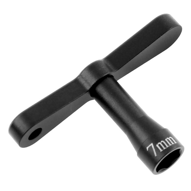 BELOVING RC Car 7mm Hex Sleeve Wheel Nut Spanner T Handle for RC Car Tire Rim Maintenance Versatile Sturdy Accessory Installation Tool Black