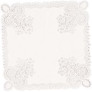 amscan Floral Paper Doilies, Square Doilies, Party Supplies, White, 10.5 inches, 20ct