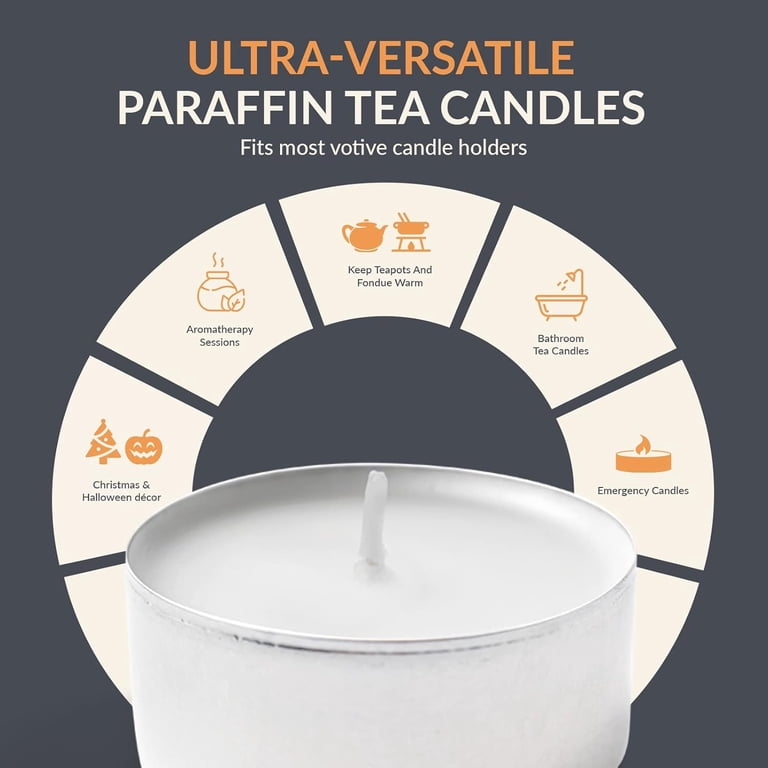PAMI Unscented White Tealight Candles, 50 Pack photo 5