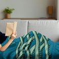 thumbnail image 3 of Sea Monster Soft Flannel Fleece Throw Blanket, Long Curving Tentacles of an Octopus Sea Creature, Cozy Plush for Indoor and Outdoor Use, 50" x 60", Almond Green Sea Blue, by Ambesonne, 3 of 5