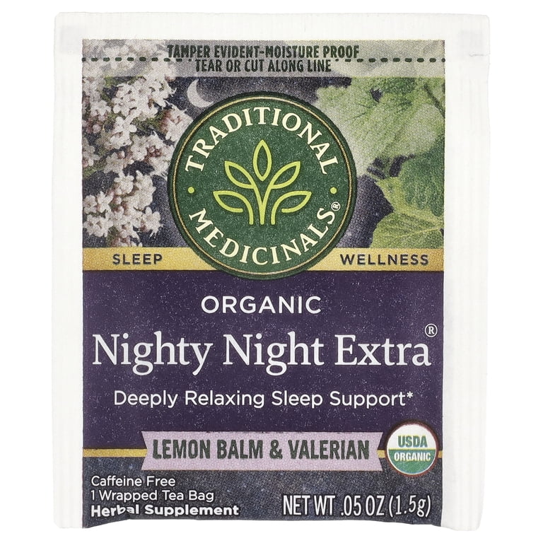 Traditional Medicinals Organic Nighty Night Extra®, Lemon Balm