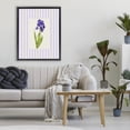 thumbnail image 2 of Purple Stripe Iris Black Framed Floater Canvas Wall Art, design by Lisa Wehmeyer, 2 of 10