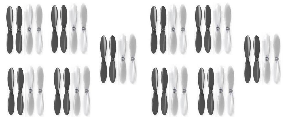 PLUS Red Clear Propeller Blades Props 5x Propellers Hubsan X4 H107C PLUS Red Clear Propeller Blades Props 5x Propellers Hubsan X4 H107C