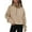Khaki, variant on Sweatshirt for Women Half Zip Cropped Pullover Fleece Hoodies Fall Winter Tops Thumb Hole